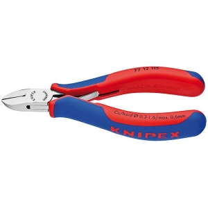 Knipex 77 12 115 Electronics Diagonal Cutter Rounded Jaws 115mm with Lead Catche